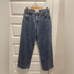 One teaspoon acid wash Jackson wide leg jeans 28